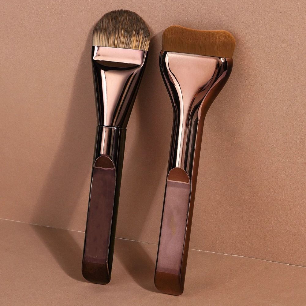 2Pcs Soft Bristle Foundation Makeup Brushes Powder Concealer Applicator  Makeup Application