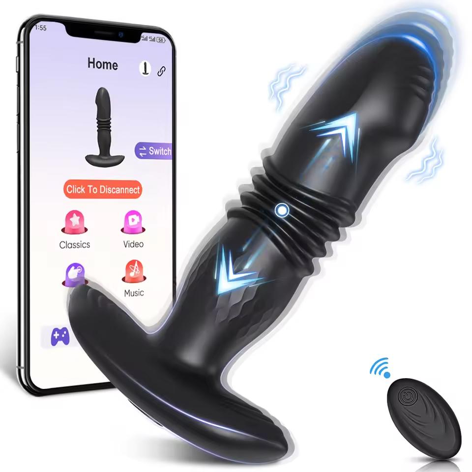 Thrusting Sex Toy Anal Plugs Anal Toy Remote Control Vibrating Butt Plug G Spot Vibrator Anal Bead Vibrating Thrusting Prostate