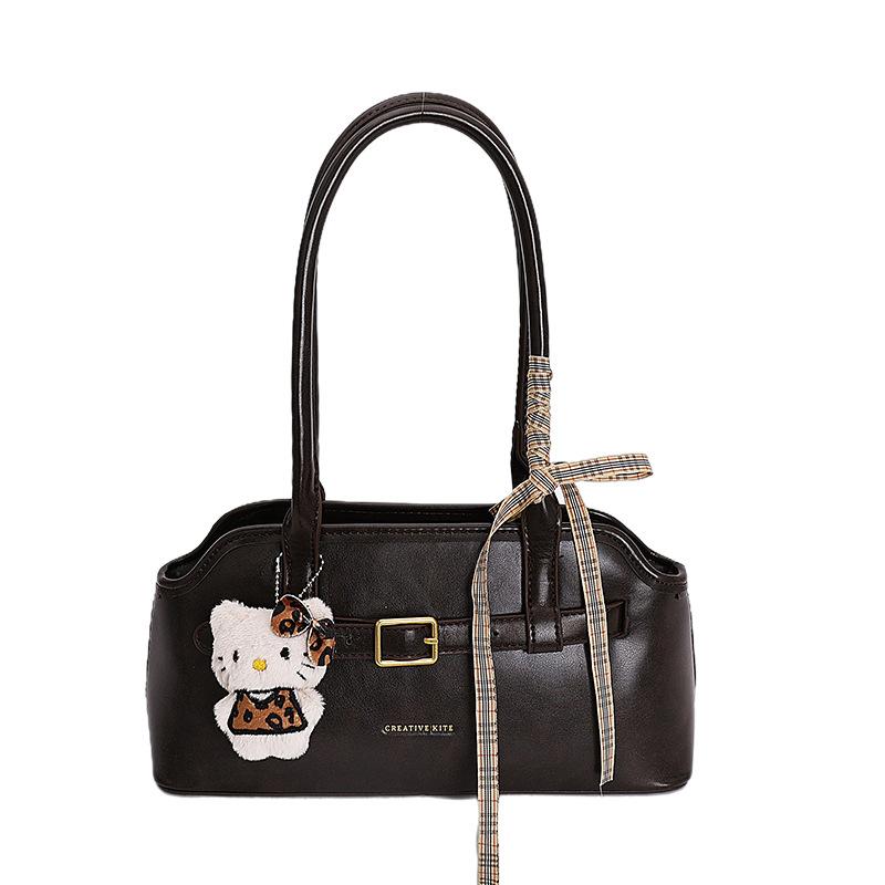 Autumn Retro Niche High-value Bag Women's 2025 New Commuter Fashionable Shoulder Underarm Bag Portable Baguette Bag