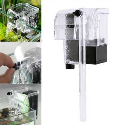 Mini Aquarium Fish Tank  Hang On External Oxygen Pump Water Filter
