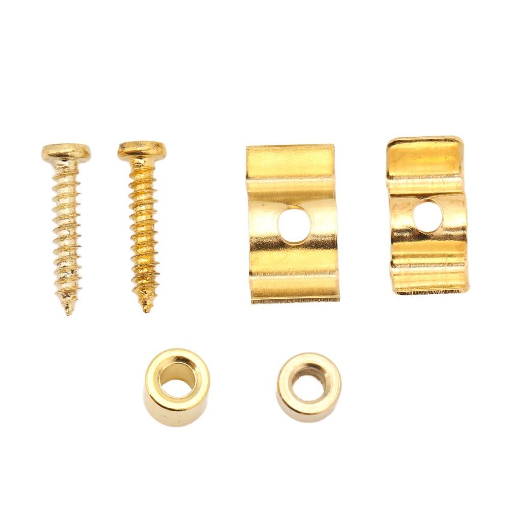 10Sets With Mounting Screws String Retainer Guide Gold Color String Retainer Set For Guitar