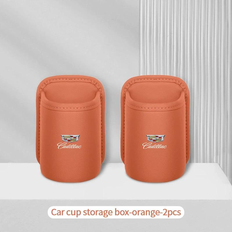 For Cadillac XT5 XT6 XTS ATS BLS CT4 CT5 SLS SRX CTS ESCALADE Car Logo Water Cup Box Car Door Wall Mounted Storage Accessories