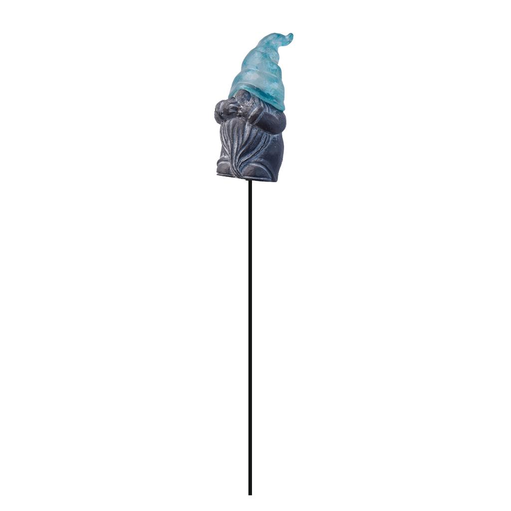 3Pcs Glowing Resin Gnome Garden Stakes, Outdoor Lawn Ornaments Decorative Yard Art Stakes for Patio Porch Flower Bed Plant
