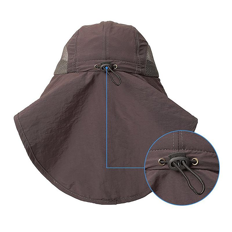 Pălărie de soare cu bor larg de vară pentru bărbați și femei, reglabilă, protecție în aer liber, Safari, capac pentru drumeții, pescuit, pălărie de protecție solară, ceai cules pălărie