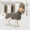 Thickened British Style Luxury Designer Dog Clothes High-neck Fashionable Plaid Dog Jacket with Leash Hook Large Dogs Dresses