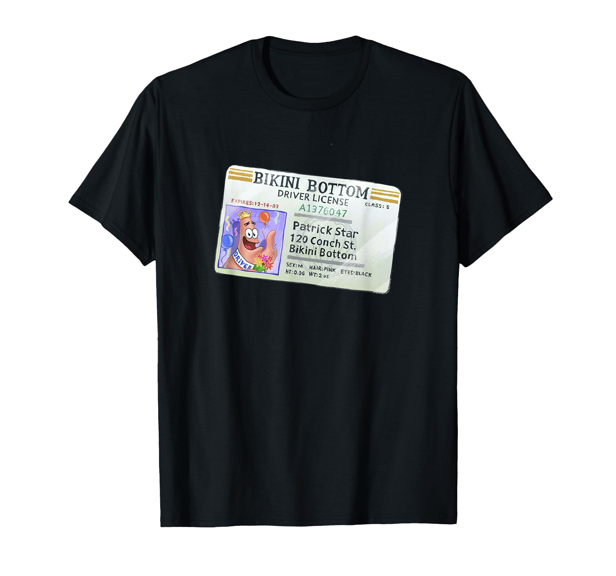 

Spongebob Squarepants Patrick Star Driver s License King Logo T-Shirt