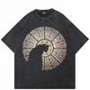 2026 Hip‑Hop Streetwear Black Cat Graphic T‑shirt Unisex Vintage Washed Black Cotton Harajuku Short Sleeve Casual Tops