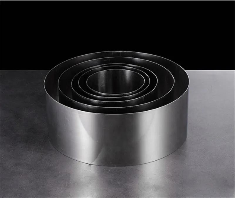 304 Stainless Steel Mousse Ring Cheese Thousand Layer Mold Cake Mould Round Cake Decorating Tool Fondant Mousse Ring Baking Tool
