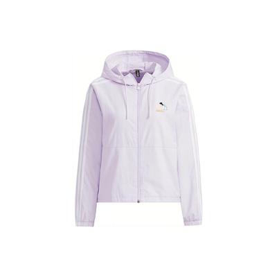 Neo Color Block Long Sleeve Hooded Jacket Women Jackets Light-Purple H45100