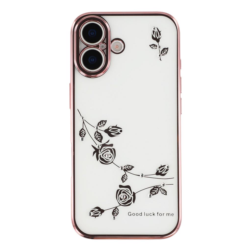 KADEM For iPhone 17 Case Flower Rhinestone Decor TPU Phone Cover