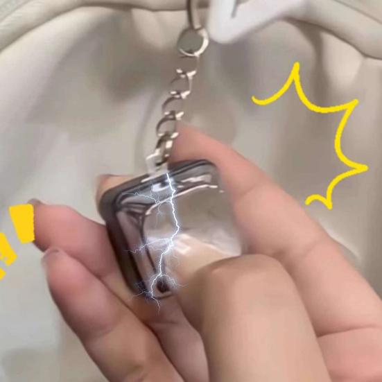 Shock Keychain Push To Shock Harmless Electric Shock Button Prank Toy Portable Funny Gag Gift for Friends And Family Prankster Joke Toy