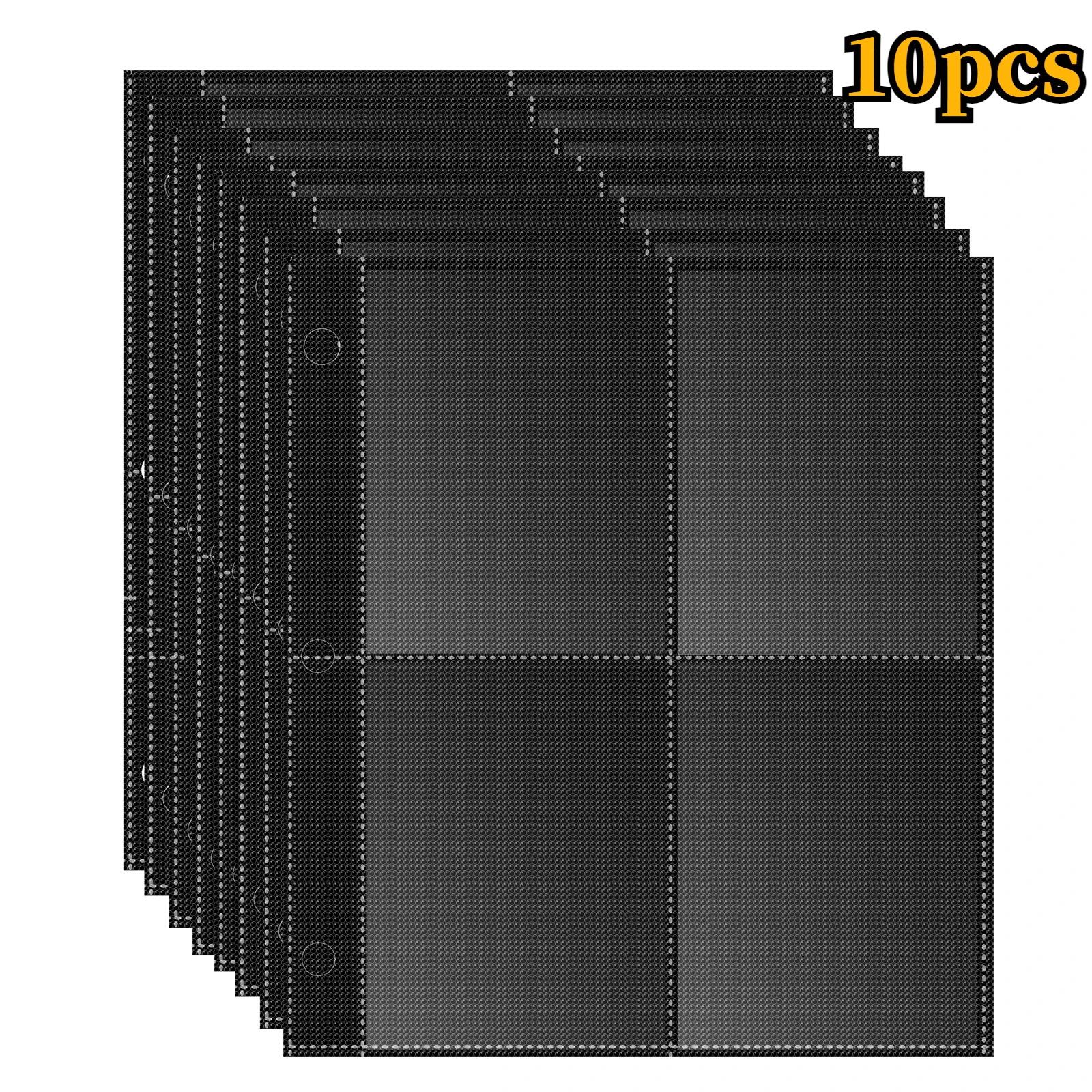 New 80/180 Pockets Baseball Card Sleeves Double Side 4/9-Pocket Trading Card Binder Sleeves Page Protectors Sheet for Holder