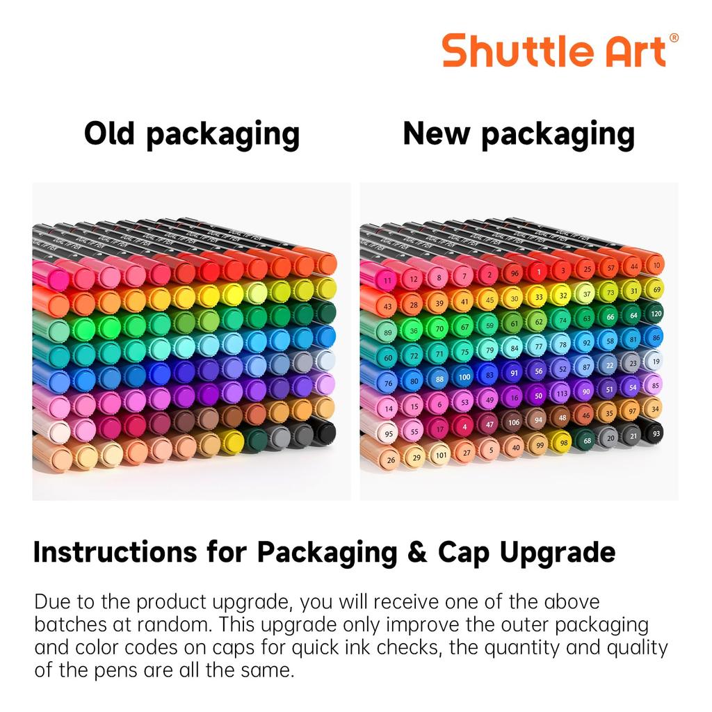 Shuttle Art Brush Pen Watercolor Brush Set with 1 Coloring Twin Markers for Art Comes with a (96 Colors) Book. Water-resistant, Quick-drying,