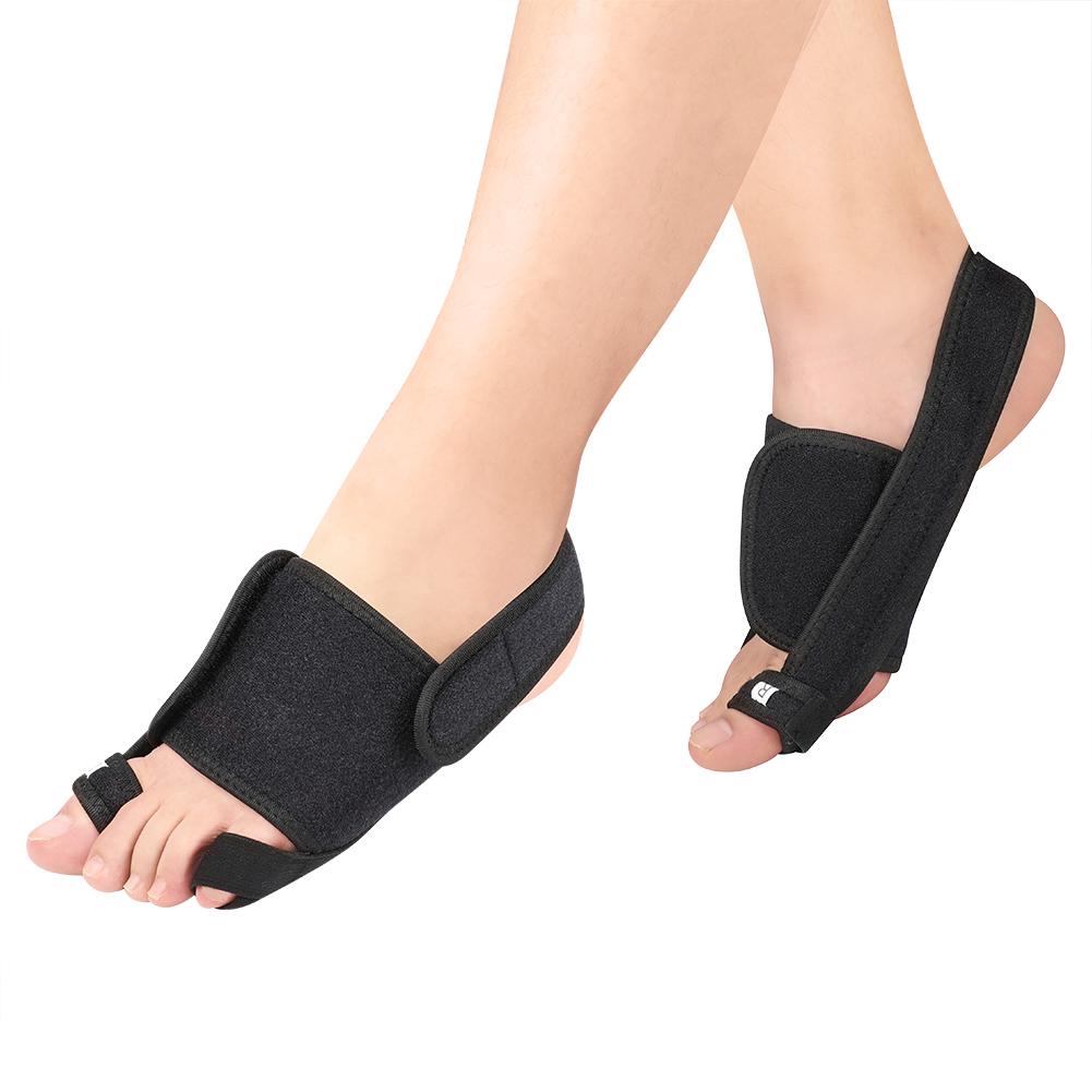 

Reinforced aluminum bar thumb valgus orthosis black PU latex stripe arch pad 1 pair