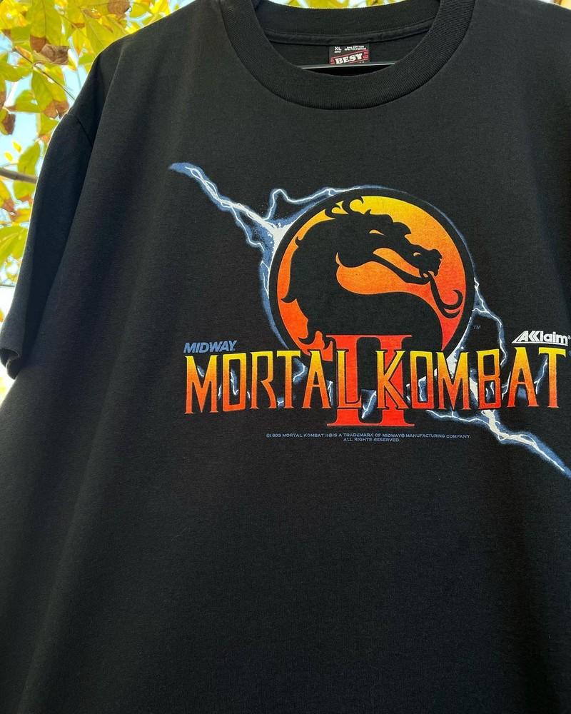 

Vintage Mortal Kombat II Movie Black Short Sleeve Unisex T shirt S5XL WA4246 Unisex T-Shirt M