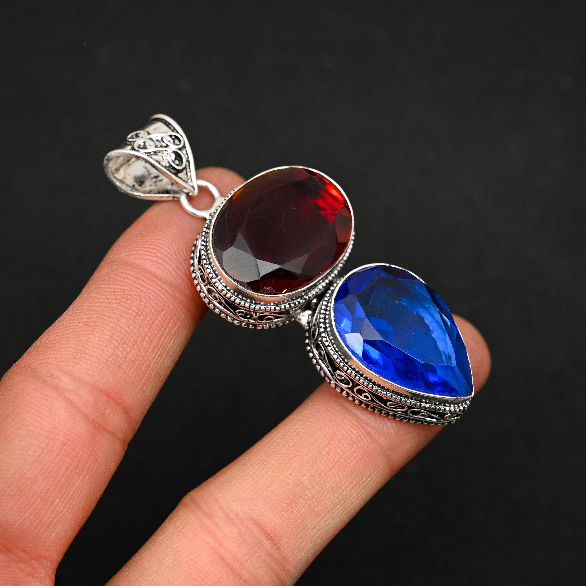 

Лондонский голубой топаз, драгоценный камень, стерлинговое серебро 925 пробы, женские ювелирные изделия, подарочная подвеска