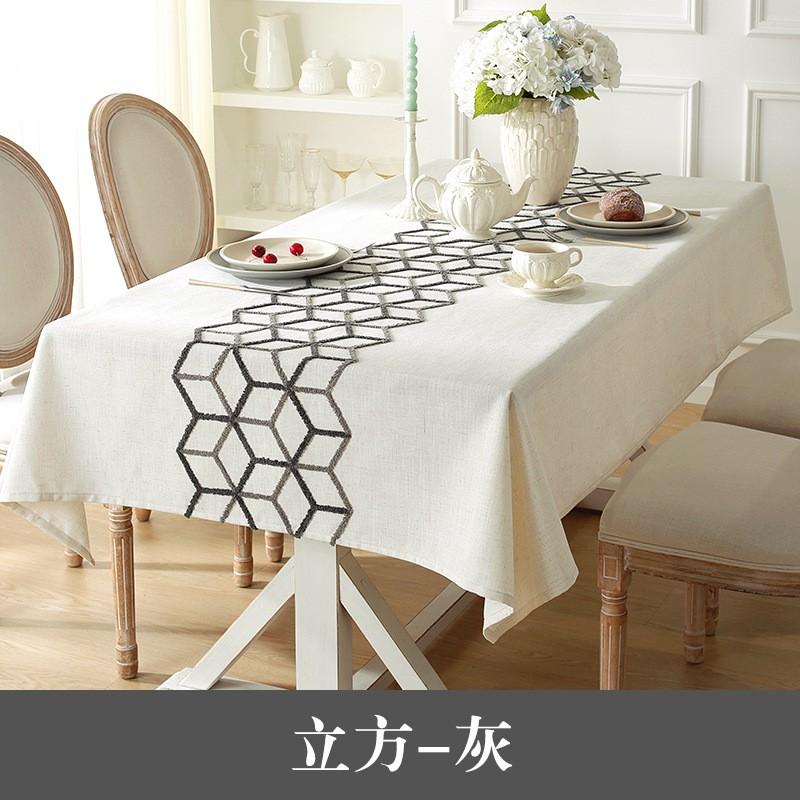 Modern Linen-Look Tablecloth Dining Table Coffee Waterproof Anti-Slip Heat Resistant Decorative Rectangle