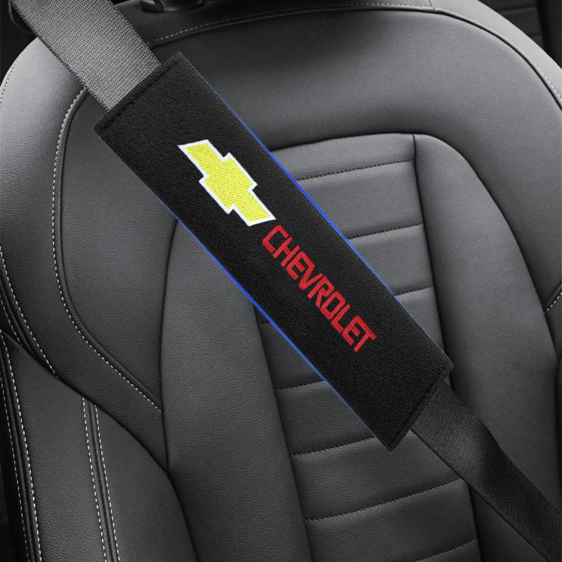2Pcs Car Safety Belt Shoulder Cover Pad Plush Seat Belt Shoulder For Chevrolet Colorado Cruze Spark Captiva Malibu Trax Aveo