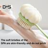 Bath Scrub Brush with Extended Anti-Slip Handle Double-Sided Back Rub Exfoliation Back Scrubber Three-dimensional Massage Brush