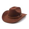 Traditional Tibetan Style Western Cowboy Hat With Wool Felt For Men And Women Summer Sun Protection