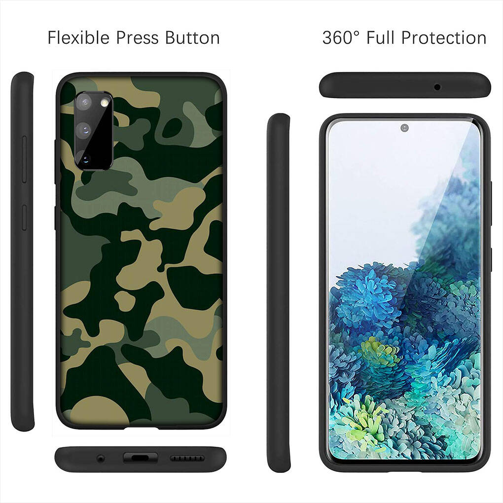 for iPhone 17 16 15 Xiaomi Poco Redmi Note 14 13 12 11 Pro Max Samsung Galaxy S25 S24 S23 OPPO Huawei Camo Military Army Camouflage Pattern Phone Case