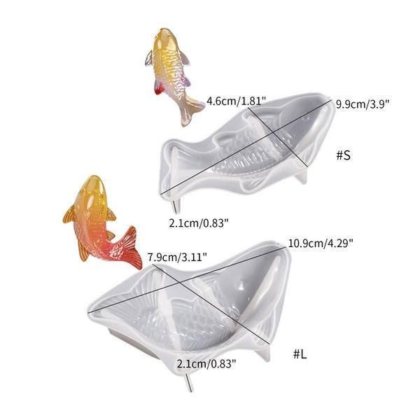 Lumânare parfumată de pește de aur durabil, mucegai din silicon, lucrat manual, lumânare parfumată de pește, mucegai epoxidic, artizanat, pentru femei, fete, pentru fondant, XUF
