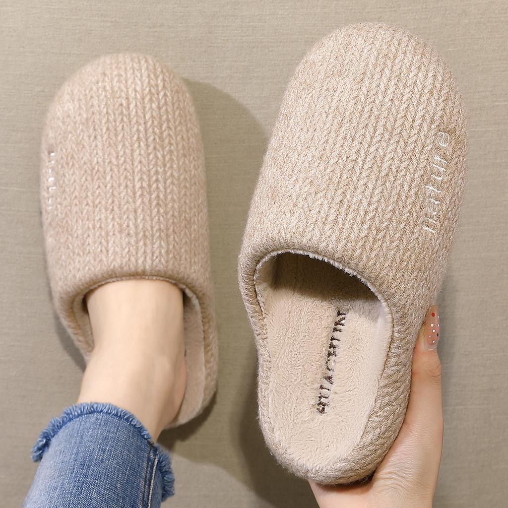 Cotton slippers autumn and winter indoor home non-slip new home plush shoes winter