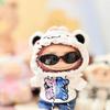 For 17cm Labubu I II Idol Dolls Cute Mini Plush Doll'S Clothes Korea Kpop Exo Idol Dolls DIY Accessories Gifts Bear Hoodie Set