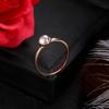 Elegant Faux Pearl Inlaid Thin Finger Ring Women Party Banquet Charm