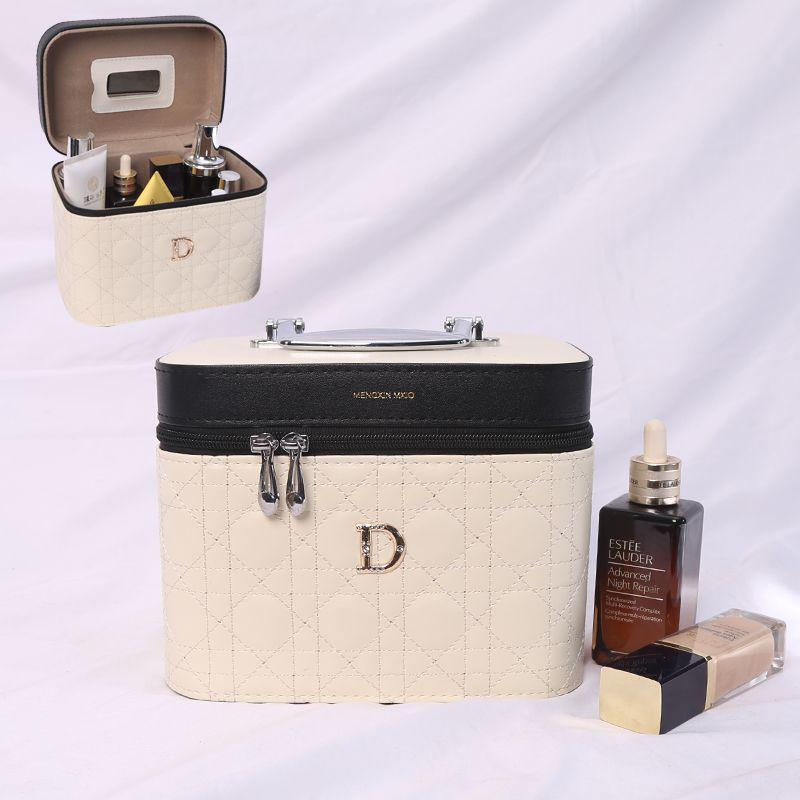 Стильная вместительная водонепроницаемая косметичка: Портативный чемоданчик для хранения косметики для прогулок