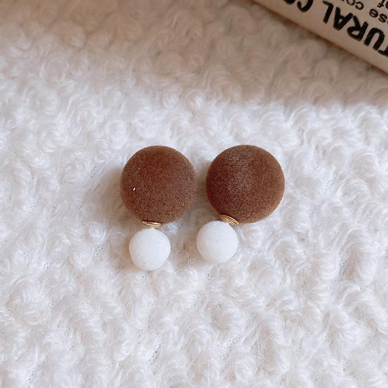 Super fairy pink flower love fringed earrings versatile temperament earrings light luxury earrings women