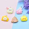 Resin Cartoon Rabbit Cheesecake Keychain Pendant