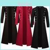 Cappotto Medievale Steampunk Gotico con Chiusura Doppiopetto per Cosplay e Giochi di Ruolo