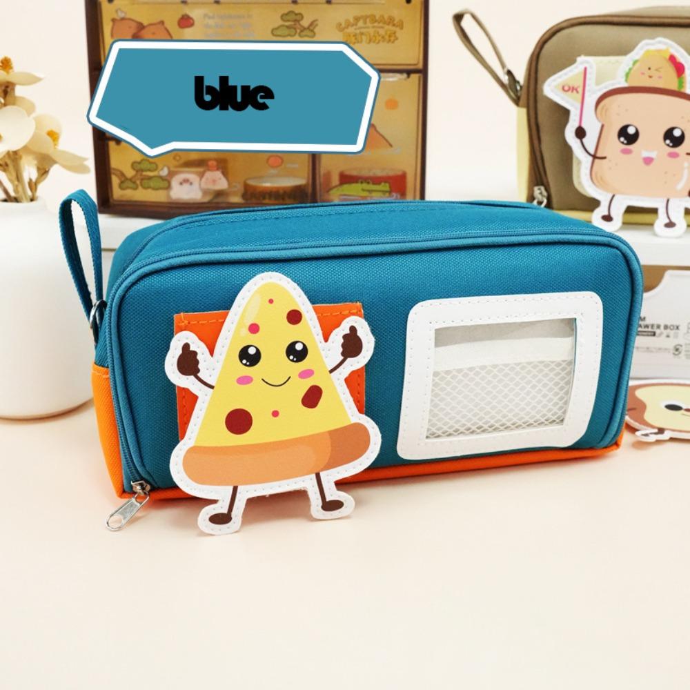 

Lightweight Stationery Storage Bag Dirty-proof Pen Organizer Pouch Dopamine Pencil Bag Gift синий