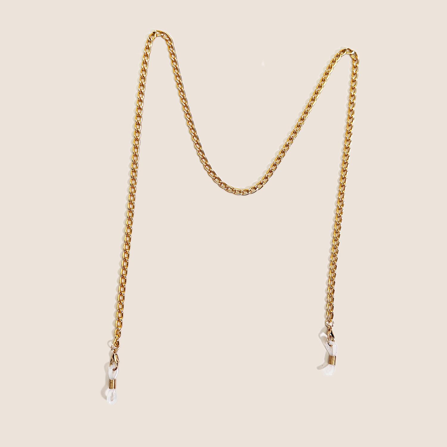 Модная европейская и американская золотая металлическая женская цепочка для очков