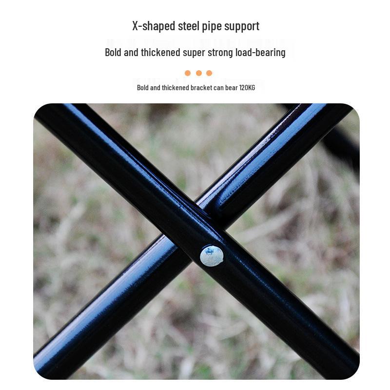 Portable Folding Camping Chair with Armrests for Outdoor Fishing and Beach Leisure