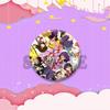 Cartoon Monogatari Series Badge Anime Hitagi  Koyomi Araragi Lapel Pins Round Brooches for Bag Clothes Hat Decor Jewelry Gifts