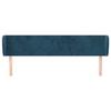 Tête de lit - Maison Exclusive - Velours bleu foncé - 183x23x78/88 cm - Oreilles réglables