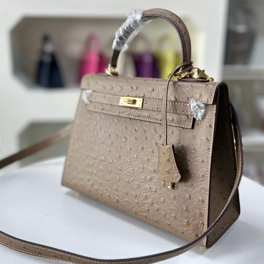 Tasche Damen 2026 Koreanische Ausgabe Südafrikanisches Straußenmuster Tasche Damen Leder Handtasche Leichter Luxus Eine Schulter Crossbody Handtasche
