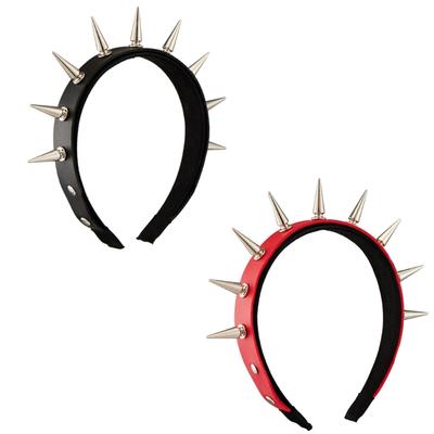 Punk Stil Stachelstirnband mit Nieten Kopfschmuck Party Kopfbedeckung Haarteile Gothic Steampunk Haaraccessoire für Frauen