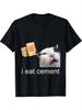 EWH I Eat Cement Curse Cat Funny Weird Specific Meme Cotton Boy Girl T-Shirt