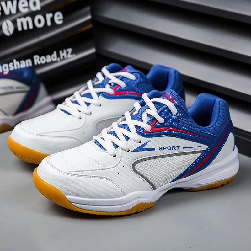 Professional Men Tennis Shoes Competition Mens Badminton Shoes Couple Training Sneakers Anti-slip Wear-resistant Sport Shoes