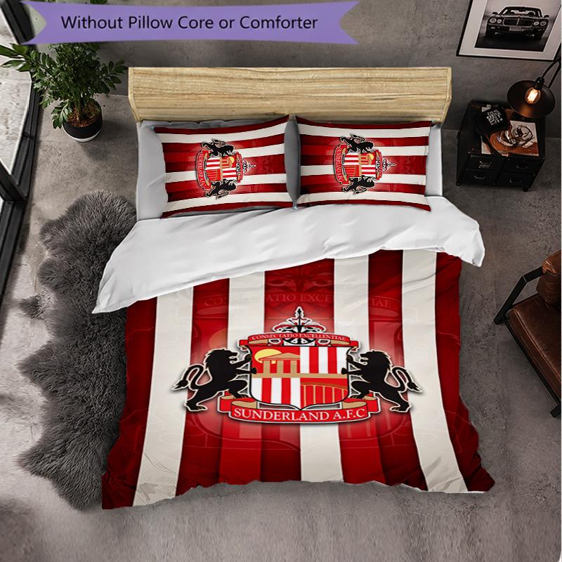 Biancheria da letto a tema Sunderland Set 3 pezzi Copripiumino Biancheria da letto decorativa per camera da adolescente Decorazione per la casa