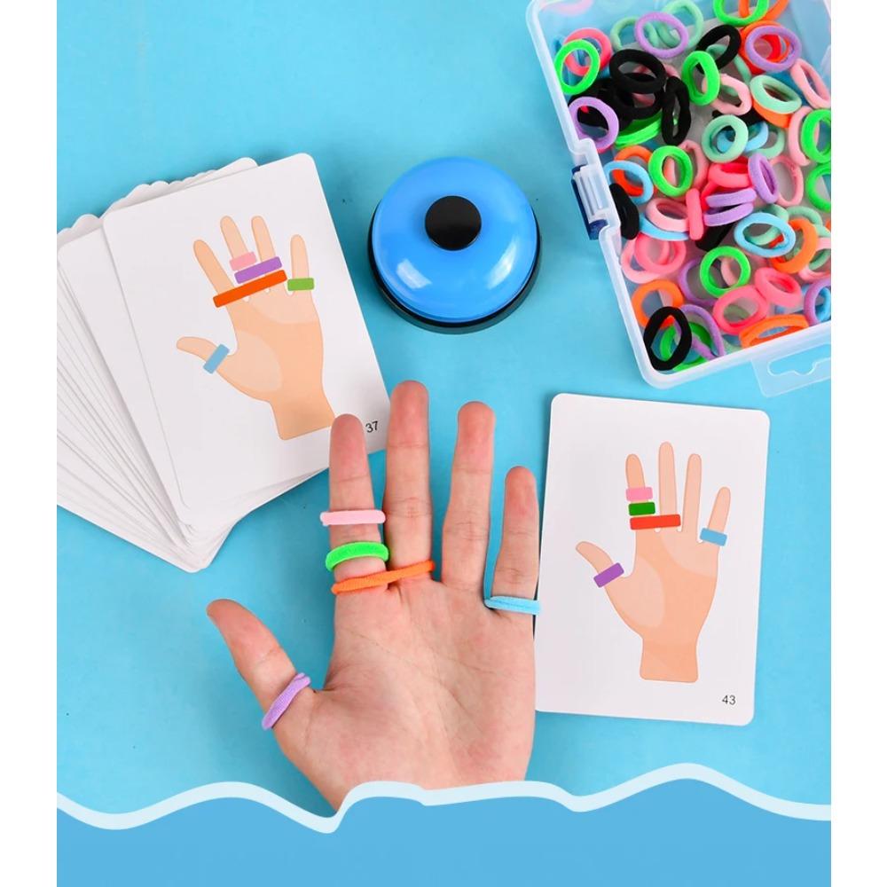 Finger Ring Match Game Educational Toys for Children Color Cognition Hand-eye Coordination Sensory Parent-child Montessori Gift