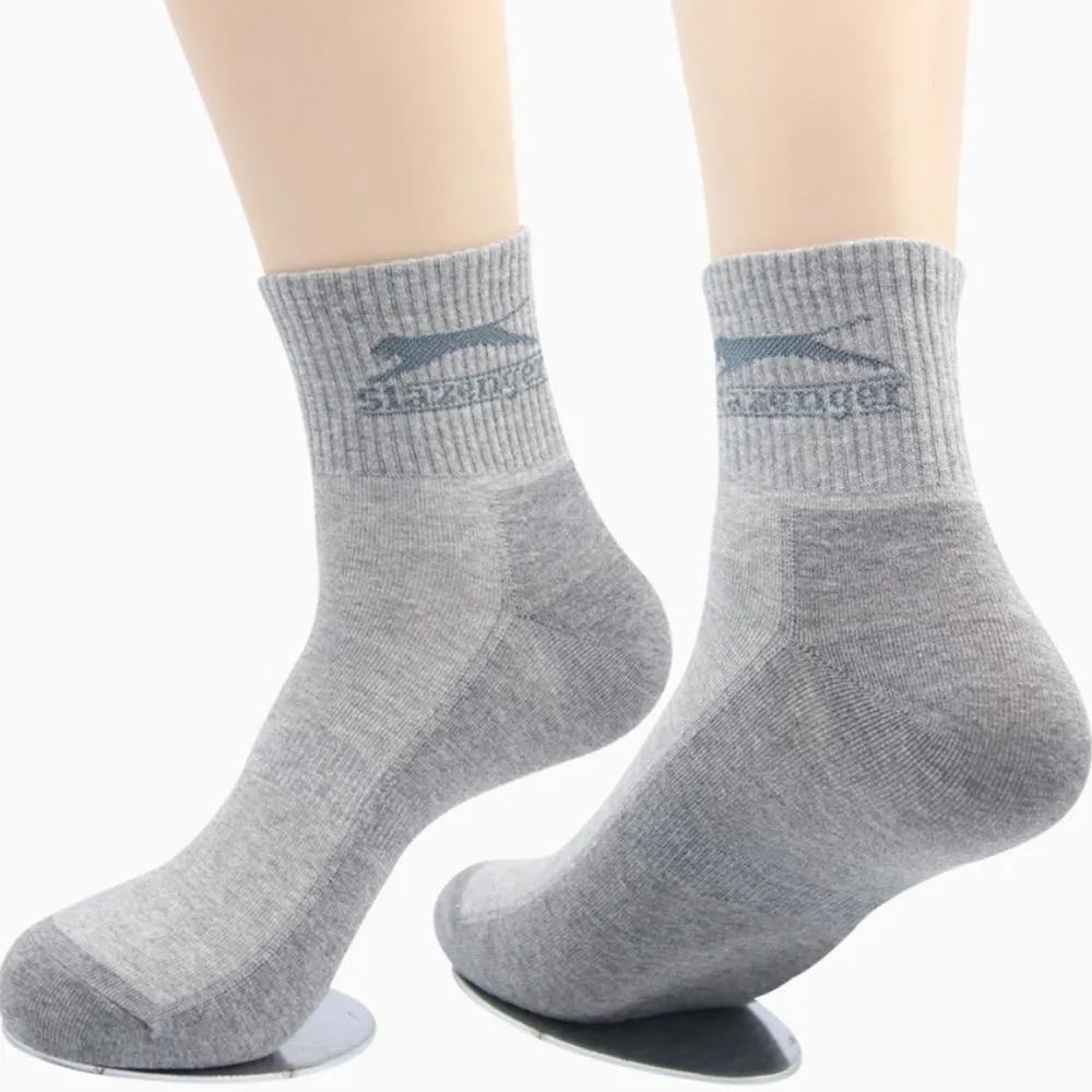 Slazenger Double-Sole Men s Mid-Length Socks 10-Piece All-Season Socks 10 pairs of gray and white