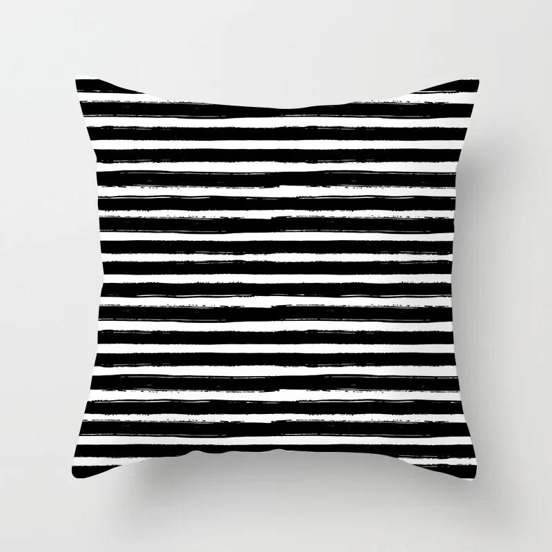 Black and White Simple Decorative Pillowcase Living Room Office Home Pillowcase Car Ornaments
