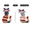 Wire Cat Shaped Ornament with Patriotic Themed Print and 250 Years 1776–2026 Medallion for Indoor Outdoor Decoration