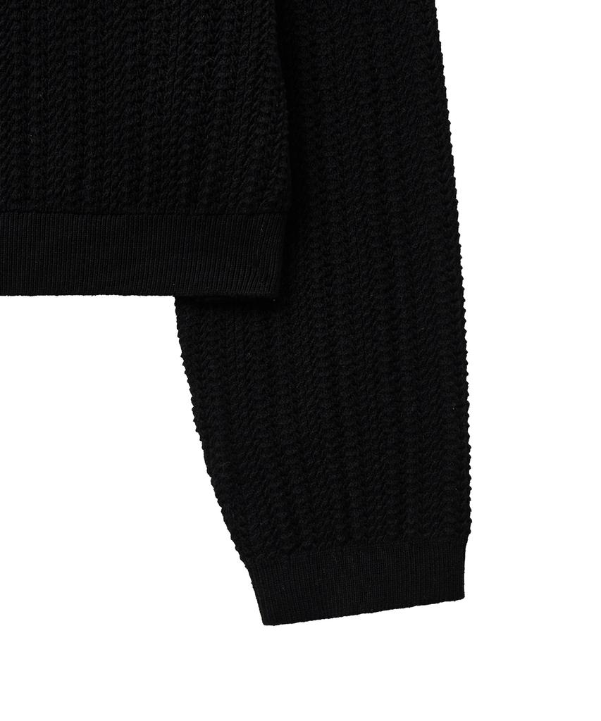 STANDARDERROR 87-Stan190 Country Oversized Color Block Lettering Knit Black