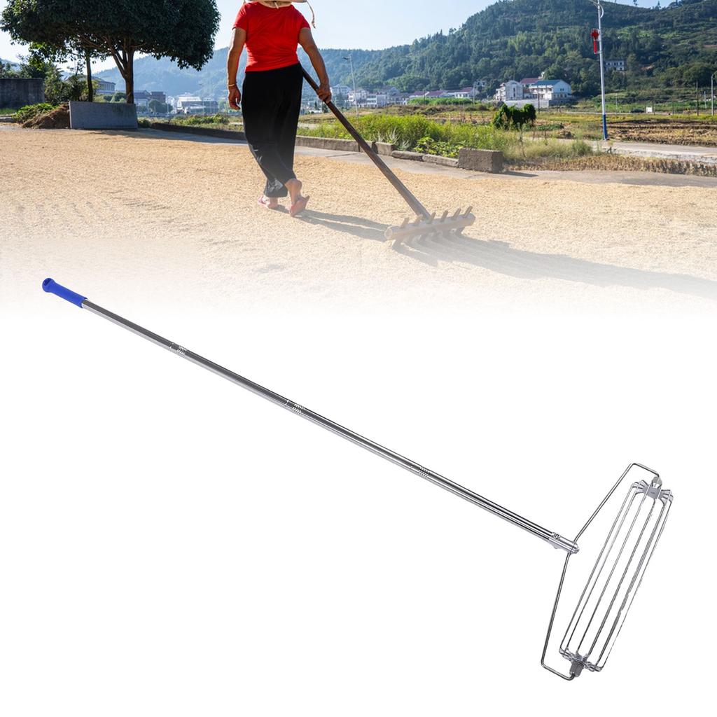 Sand Bunker Rake 4.5FT 304 Stainless Steel Course Roller Sand Trap Rake for     High   Baseball Fields Garden Landscape Beach