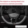 Car Styling Steering Wheel Covers Stickers Accessories For Volkswagen GOLF 7 GTi MK7 POLO 2014 2015 Passat B7 2015 B8 MK6 Jetta